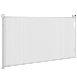 Barrière De Sécurité Chien Rétractable 0-144 Cm H.87 Cm Verrouillage Auto Alu Pvc