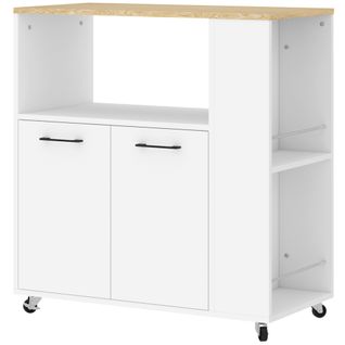 Desserte De Cuisine Multi-rangement Bicolore