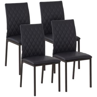 Lot De 4 Chaises De Salon Design Chesterfield