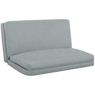Fauteuil Paresseux Chauffeuse Tissu Toucher Lin Gris Clair