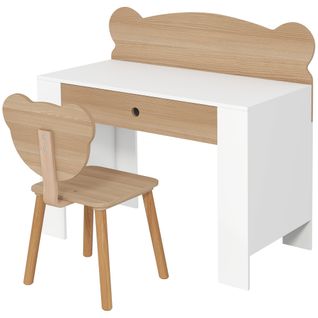 Ensemble Bureau Et Chaise Enfant Design Ourson Grand Tiroir
