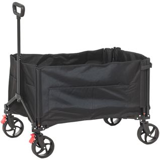 Chariot De Jardin Transport Plage Pliable 155l Max 100kg Noir