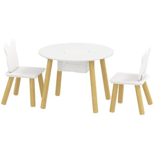 Ensemble Table Chaises Enfant Design Ourson Scandinave Avec Rangement