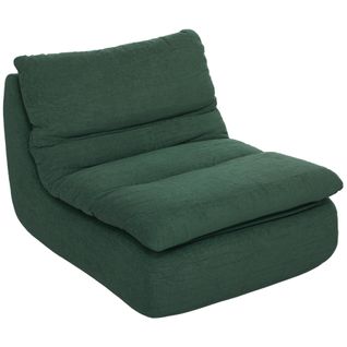 Fauteuil En Mousse Expansible Déhoussable Grand Confort Tissu Vert