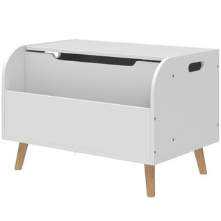 Coffre à Jouets Bibliothèque 2 En 1 Style Nordique Bois Blanc