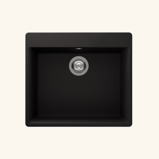 Évier Granit Noir Schock Kazu 1 Grand Bac  600x530