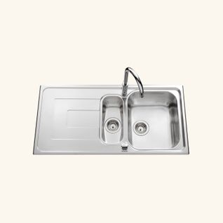 Évier Inox Lisse Luisina Debussy 1 Bac Et Demi - 1 Égouttoir