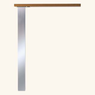 Pied Plan De Travail Réglable Carré Brossé Aspect Inox H 87 X L 6 Cm