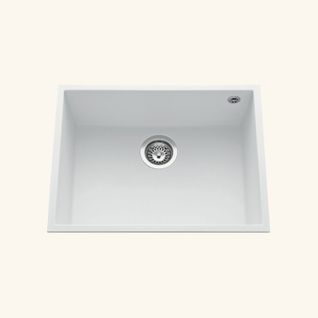 Évier Sous-plan Granit Blanc Luisina Quadrille 1 Bac 580x440