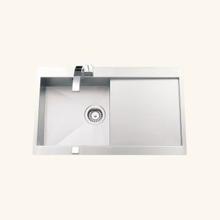 Évier Inox Lisse Rikas 1 Bac 1 Égouttoir