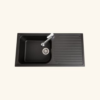 Évier Granit Noir Schock Regala 1 Grand Bac 1 Égouttoir