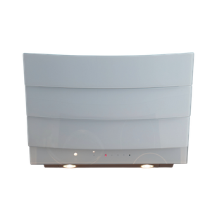 Hotte Cuisine Verticale Silverline City Verre Trempé Blanc 60 Cm