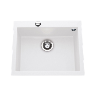 Évier Granit Blanc Luisina Quadrille 1 Bac 570x500