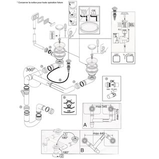 Vidage Automatique 2 Bacs Cuipd234 Gamme Best En Keratek - Siphon Gain De Place