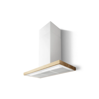 Hotte Cuisine Elica Murale Bio Bois Et Métal Blanc 90 Cm