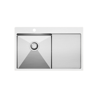 Evier Inox Helika Luny 1 Bac - 1 Égouttoir à Droite