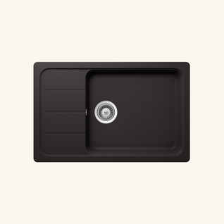 Evier Granit Noir Shock Formhaus 1 Grand Bac - 1 Petit Égouttoir