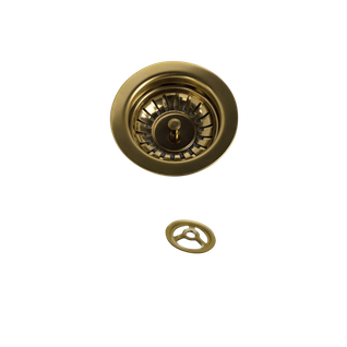 Kit Bonde + Trop Plein En Inox Doré Diam 90