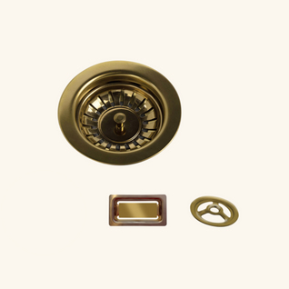 Kit Bonde Et Trop Plein Doré Tam Tam Pour Vidage 1 Bac Évier Granit