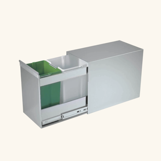 Poubelle Cuisine Silko 26 L - Poubelle Encastrable Inox 1 X 10 Et 1 X 16 Litres