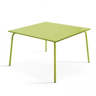 Table De Jardin Carrée En Métal Palavas Vert - Palavas