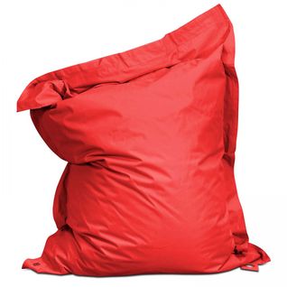 Pouf XL Coussin Imperméable, Solys Rouge - Oviala