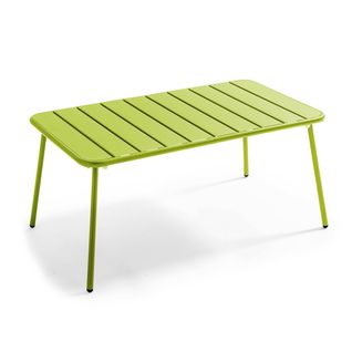 Table Basse De Jardin En Acier Thermolaqué, Palavas Vert - Palavas