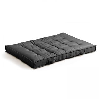 Coussin Pour Palette Matelassé Anthracite 120x80cm Cuzco