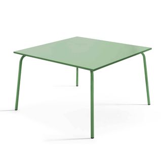 Table De Jardin Carrée En Métal Palavas Vert - Palavas