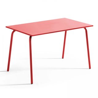Table De Jardin En Acier Rouge  Palavas