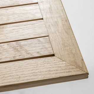 Table De Jardin Carré Plateau Bois Et 2 Chaises En Résine