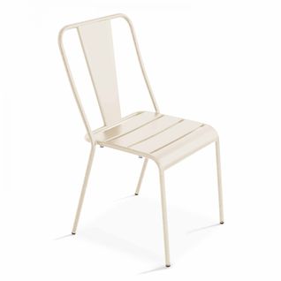 Chaise De Jardin En Métal Ivoire