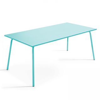 Table De Jardin En Métal 8 Places, Palavas Bleu - Palavas