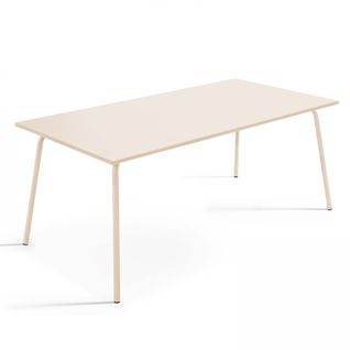 Table De Jardin En Métal 8 Places, Palavas Beige - Palavas