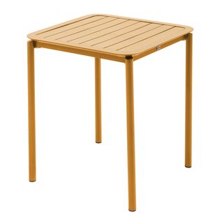 Table De Terrasse Carrée 70 X 70 Cm En Aluminium, Almada Jaune - Almada