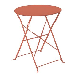 Table Pliante En Acier Terracotta