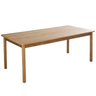 Table à Manger Rectangulaire En Mdf Plaqué Chêne 200 Cm