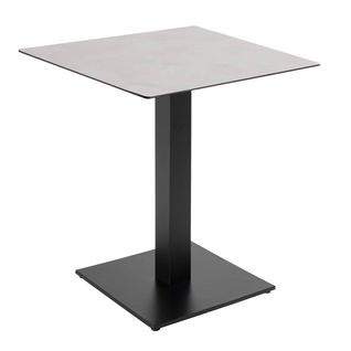 Table à Manger 70 X 70 Cm Revêtement Béton Gris Clair