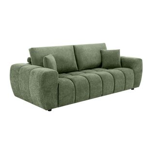 Canapé Droit 3 Places Vert L 238 Cm  Tissu Bubble