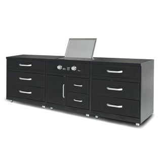 Cuisine D'extérieur 3 Éléments Avec Gazinière Noir Memphis