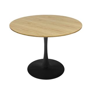 Table à Manger Ronde 4 Personnes D100 Cm Bois Clair