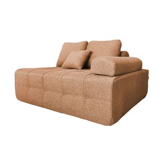 Fauteuil Gauche Pour Canapé Modulable En Tissu Terracotta L 140 Cm Snuggy