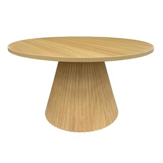 Table Basse Ronde 80 Cm Moderne Effet Bois Clair