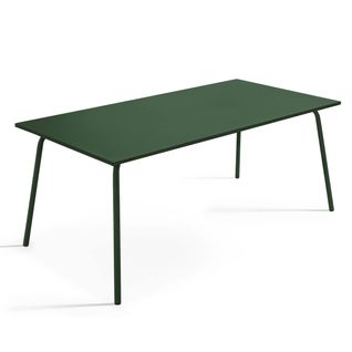 Table De Jardin Rectangulaire En Métal Vert Forêt Palavas