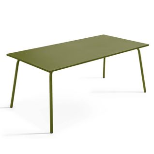 Table De Jardin Rectangulaire En Métal Vert Kaki Palavas