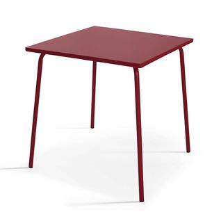 Table De Jardin Carrée En Métal Pourpre 70cm  Palavas