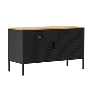 Buffet Moderne 2 Portes L100 Cm En Métal Noir