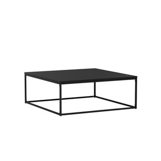 Table Basse Carrée Moderne L90 Cm Noir