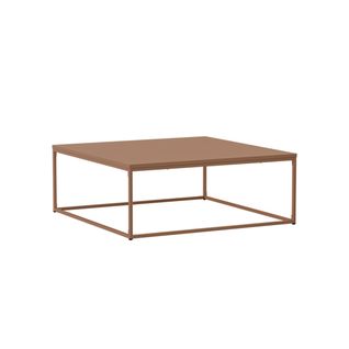 Table Basse Carrée Moderne L90 Cm Marron