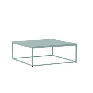 Table Basse Carrée Moderne L90 Cm Vert Sauge